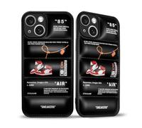 VVVLGD Cool Aesthetic Phone Case for iPhone 13 Case for Boys Men Drop-Resistant Lens Protection Red Basketball Sneaker Street Design Shockproof Designer Cases Compatible with iPhone 13 Case Black
