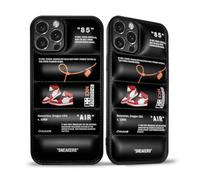 VVVLGD Cool Aesthetic Phone Case for iPhone 16 Pro Max Case for Boys Men Drop-Resistant Red Basketball Sneaker Street Design Shockproof Designer Cases Compatible with iPhone 16 Promax Case Black