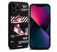 VVVLGD Cool Phone Case for iPhone 14 Pro Max Case for Boys Men Drop-Resistant Red Basketball Sneaker Street Design Shockproof Designer Cases Compatible with iPhone 14 Promax Case Black