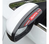 vvvyfx 2Pcs wing mirror rain deflector for Toyota Yaris III 2011-2014, car wing mirror protector,Car Side Wing Mirror Rain Protector Cover Cap Smoke Guard,Rainproof,Red