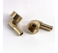 VVW&LIU 1/4' 3/8' 1/2' Female To 6 8 10 12 14 16mm Hose barb Tail Elbow 90 Degree Brass Adapter Coupler Connector Water Gas Oil,3/8",6mm Barb