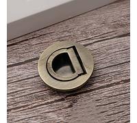 VVW&LIU Hidden Door Handles Stainless Steel Recessed Invisible Handle Cabinet Pulls Fire Proof Door Disk Room Round Door Handle Pull,C