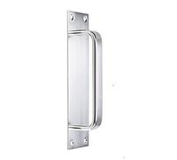 VVW&LIU Sliding Door Handle Fire Toilet Door Pull Plate Push Aluminum Alloy Fire Door Security Door Bathroom Handle No Fading,Bright Silver