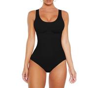VVX Bodysuit for Women - Tummy Control Seamless Tops Compression Butt Lifting Shapewear Bodysuits, 1 Pack-black, XL/2XL (firm control or one size up)