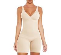 VVX Shorts Bodysuit for Women Tummy Control Shapewear Seamless Sexy Butt Lifting Workout Bodycon One Piece Short Jumpsuit, E-1 Pack-beige, XL/XXL