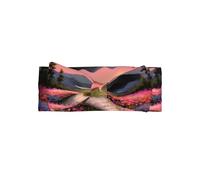 VVXBHGR A path full of flowers Prints Baby Bow Headband - Soft, Skin-Friendly, and Stretchy Polyester Headband for Infants 0-6 Months