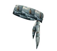 VVXBHGR A ship in the storm Prints Sports Head Tie Headband for Men and Women, Soft & Breathable Moisture Wicking Athletic