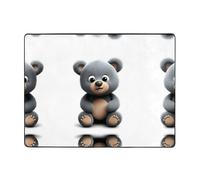 VVXBHGR Anti-slip floor mat carpet 63x48in Cute little grizzly bear Prints good water absorption suitable for kitchen, bathroom and living room