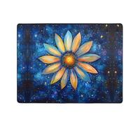 VVXBHGR Anti-slip floor mat carpet 63x48in Flowers among the stars Prints good water absorption suitable for kitchen, bathroom and living room