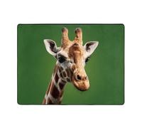 VVXBHGR Anti-slip floor mat carpet 63x48in Giraffe on a green background Prints good water absorption suitable for kitchen, bathroom and living room