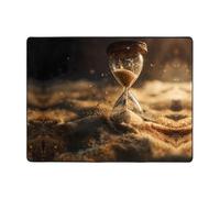 VVXBHGR Anti-slip floor mat carpet 63x48in The hourglass sands of time Prints good water absorption suitable for kitchen, bathroom and living room