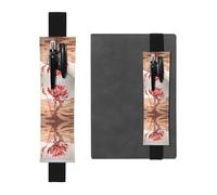 VVXBHGR Black Abstract Desert Roses Prints PVC Leather Pencil case Bookmark 2-in-1 Anti Slip Storage Essential for Travel Accounts