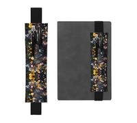 VVXBHGR Black Asphalt Crack Wildflowers Prints PVC Leather Pencil case Bookmark 2-in-1 Anti Slip Storage Essential for Travel Accounts
