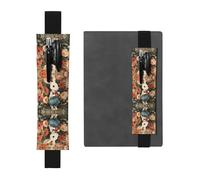 VVXBHGR Black Bunny in The Rose Prints PVC Leather Pencil case Bookmark 2-in-1 Anti Slip Storage Essential for Travel Accounts