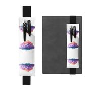 VVXBHGR Black Colorful Dark Clouds Prints PVC Leather Pencil case Bookmark 2-in-1 Anti Slip Storage Essential for Travel Accounts