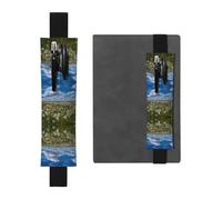 VVXBHGR Black Dandelion on The Prairie Prints PVC Leather Pencil case Bookmark 2-in-1 Anti Slip Storage Essential for Travel Accounts