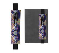 VVXBHGR Black Dopamine Unicorn Prints PVC Leather Pencil case Bookmark 2-in-1 Anti Slip Storage Essential for Travel Accounts