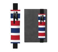 VVXBHGR Black Dutch Flag Prints PVC Leather Pencil case Bookmark 2-in-1 Anti Slip Storage Essential for Travel Accounts