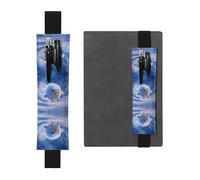 VVXBHGR Black Flying Snowball Prints PVC Leather Pencil case Bookmark 2-in-1 Anti Slip Storage Essential for Travel Accounts