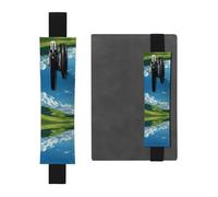 VVXBHGR Black Green Space Under The Blue Sky Prints PVC Leather Pencil case Bookmark 2-in-1 Anti Slip Storage Essential for Travel Accounts