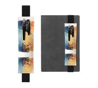 VVXBHGR Black Little Bear Next to The Bouquet Prints PVC Leather Pencil case Bookmark 2-in-1 Anti Slip Storage Essential for Travel Accounts