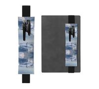 VVXBHGR Black Penguin on The ice Cube of Love Prints PVC Leather Pencil case Bookmark 2-in-1 Anti Slip Storage Essential for Travel Accounts