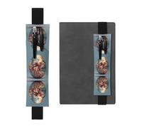 VVXBHGR Black Plum Blossoms on Easter Eggs Prints PVC Leather Pencil case Bookmark 2-in-1 Anti Slip Storage Essential for Travel Accounts