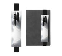 VVXBHGR Black The Bright Starry Sky Prints PVC Leather Pencil case Bookmark 2-in-1 Anti Slip Storage Essential for Travel Accounts