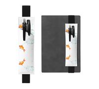 VVXBHGR Black The Goldfish That Spits Bubbles Prints PVC Leather Pencil case Bookmark 2-in-1 Anti Slip Storage Essential for Travel Accounts