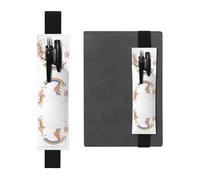 VVXBHGR Black Unicorns Across The Rainbow Prints PVC Leather Pencil case Bookmark 2-in-1 Anti Slip Storage Essential for Travel Accounts