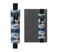 VVXBHGR Black Whale Sky Painting Prints PVC Leather Pencil case Bookmark 2-in-1 Anti Slip Storage Essential for Travel Accounts