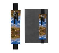 VVXBHGR Black Wildflowers on The Prairie Prints PVC Leather Pencil case Bookmark 2-in-1 Anti Slip Storage Essential for Travel Accounts