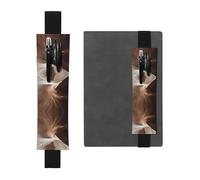 VVXBHGR Black Wind Marks on The Sand Dunes Prints PVC Leather Pencil case Bookmark 2-in-1 Anti Slip Storage Essential for Travel Accounts