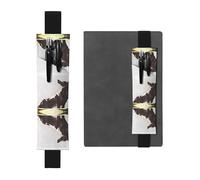 VVXBHGR Black Wolf on The Lawn Prints PVC Leather Pencil case Bookmark 2-in-1 Anti Slip Storage Essential for Travel Accounts