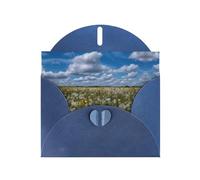 VVXBHGR Blue Holiday greeting check blank card and pearl beautiful blank note block Dandelion on the Prairie prints