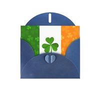 VVXBHGR Blue Holiday greeting check blank card and pearl beautiful blank note block irish flag prints