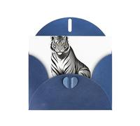 VVXBHGR Blue Holiday greeting check blank card and pearl beautiful blank note block King of the Forest prints