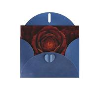 VVXBHGR Blue Holiday greeting check blank card and pearl beautiful blank note block Lava Rose prints