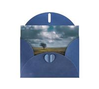 VVXBHGR Blue Holiday greeting check blank card and pearl beautiful blank note block Little Tree on the Prairie prints