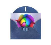 VVXBHGR Blue Holiday greeting check blank card and pearl beautiful blank note block No loop color collision prints