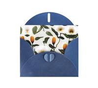 VVXBHGR Blue Holiday greeting check blank card and pearl beautiful blank note block Rainforest Flowers prints