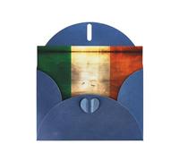 VVXBHGR Blue Holiday greeting check blank card and pearl beautiful blank note block Retro Irish flag prints