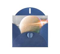 VVXBHGR Blue Holiday greeting check blank card and pearl beautiful blank note block Round glass ball prints