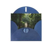 VVXBHGR Blue Holiday greeting check blank card and pearl beautiful blank note block Suspension Bridge in the Rainforest prints