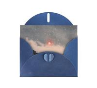 VVXBHGR Blue Holiday greeting check blank card and pearl beautiful blank note block The Sun on a Snowy Day prints