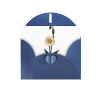 VVXBHGR Blue Holiday greeting check blank card and pearl beautiful blank note block Unknown Flower prints