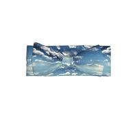 VVXBHGR Blue sky and white clouds Prints Baby Bow Headband - Soft, Skin-Friendly, and Stretchy Polyester Headband for Infants 0-6 Months