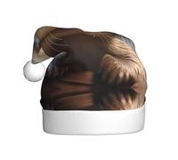 VVXBHGR Cartoon Otter Prints Christmas Hat for Adult material is soft and lightweight