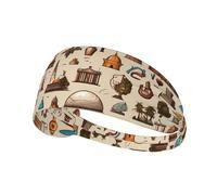 VVXBHGR Castle Comics Prints Elastic Exercise Headband Sports Head Tie for Men and Women, Soft, Quick-Dry