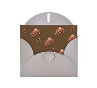VVXBHGR Chocolate Squares Cake One Size prints Holiday greeting check blank card and pearl beautiful blank note block